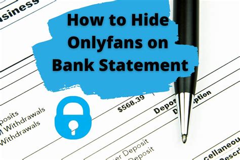 How To Hide Onlyfans From Bank Statement